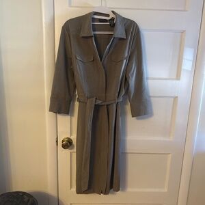 Shirt dress with zipper front